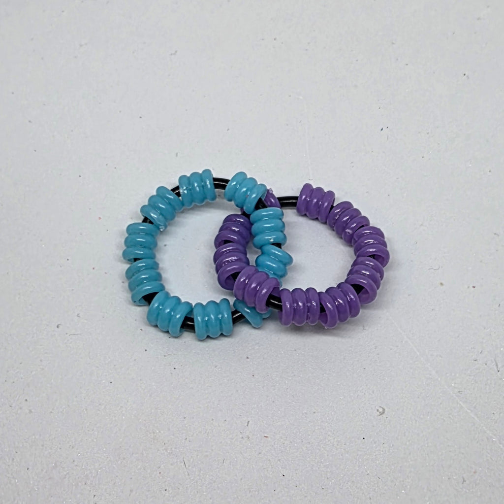 Mini Duo Textured Pony Beads