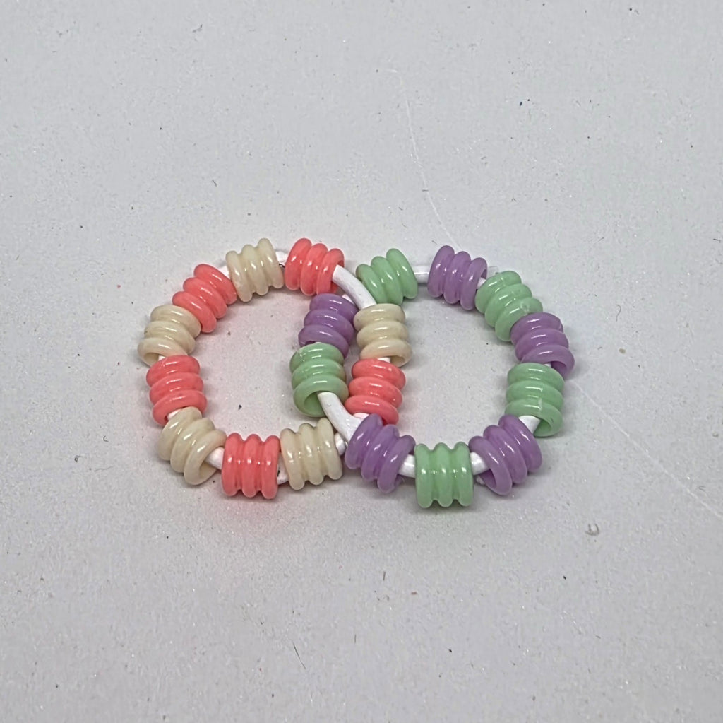 Mini Duo Textured Pony Beads