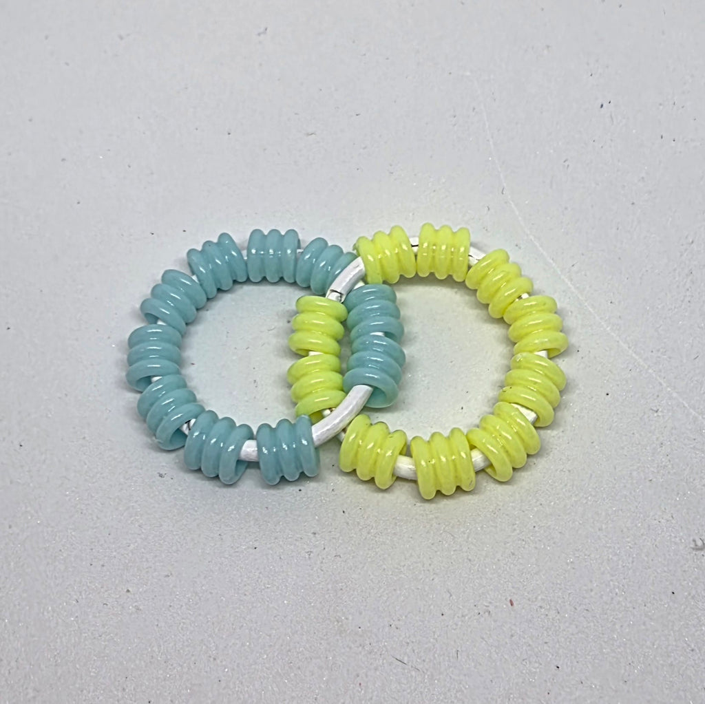 Mini Duo Textured Pony Beads